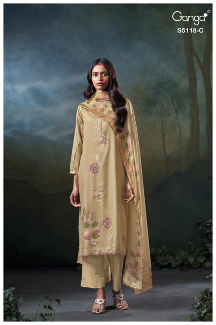 Ganga kritika 5118 cotton dress materials wholesale